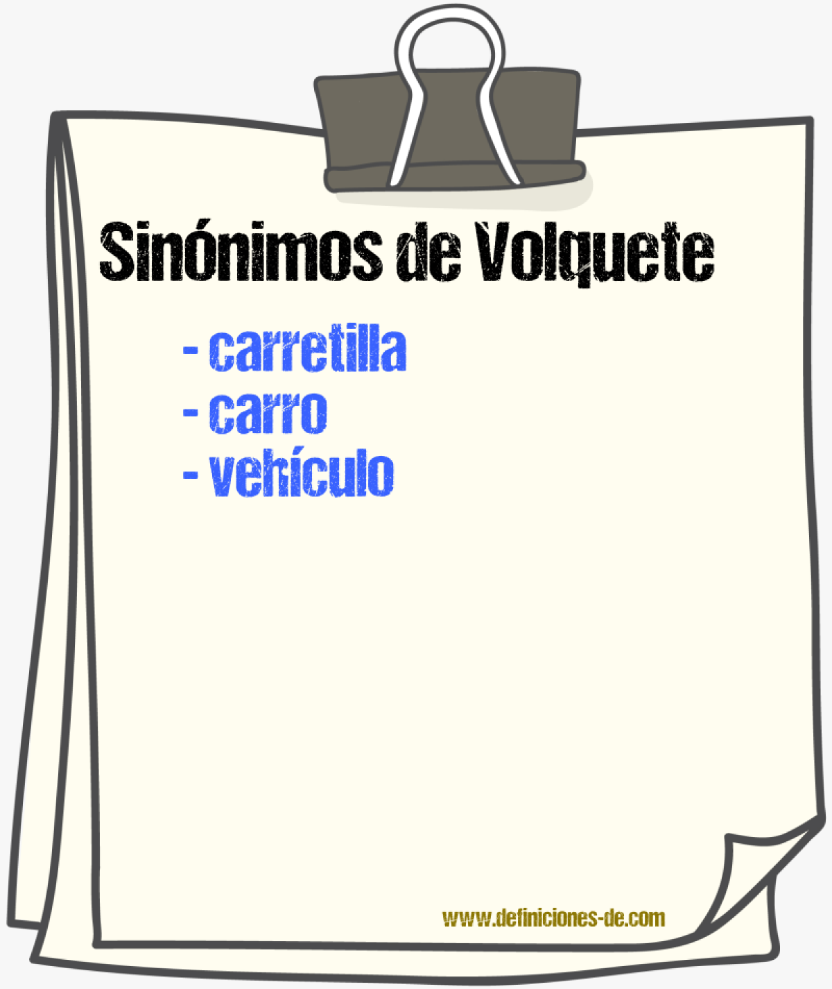 Sinnimos de volquete