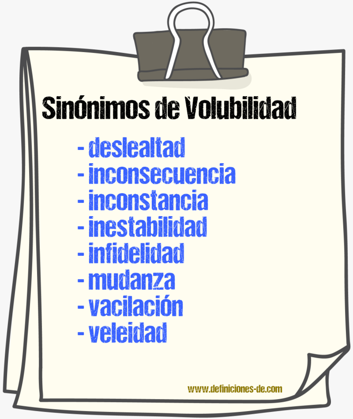 Sinnimos de volubilidad