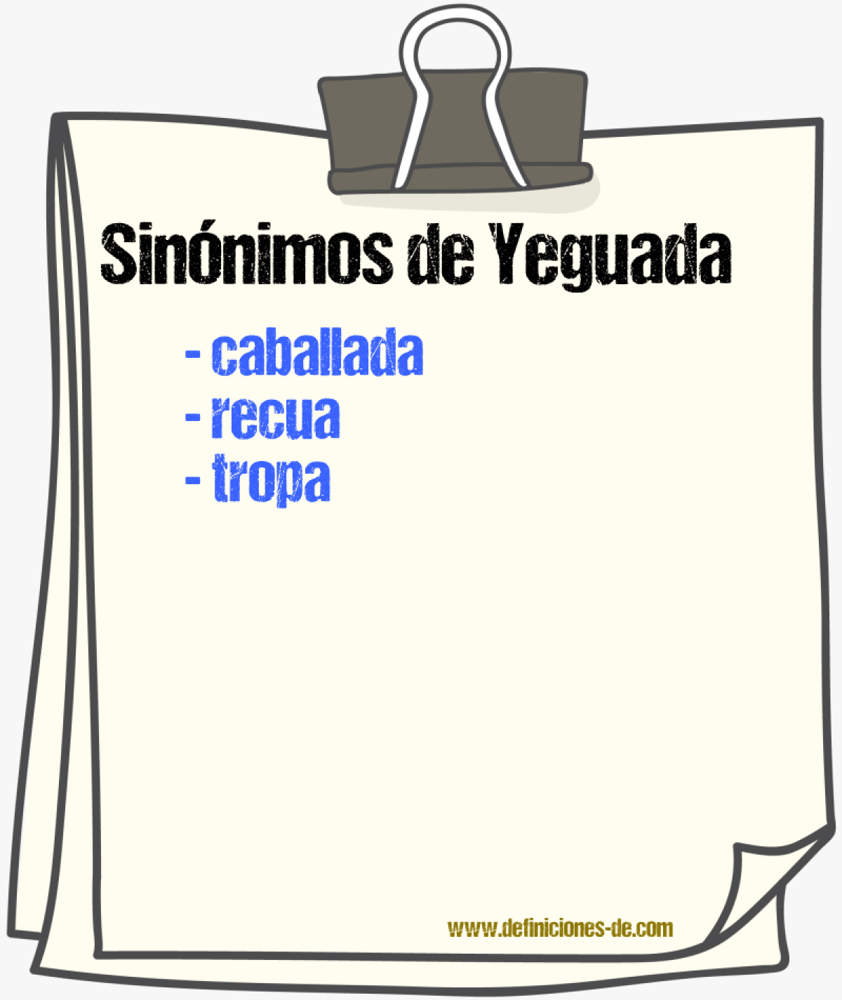 Sinnimos de yeguada