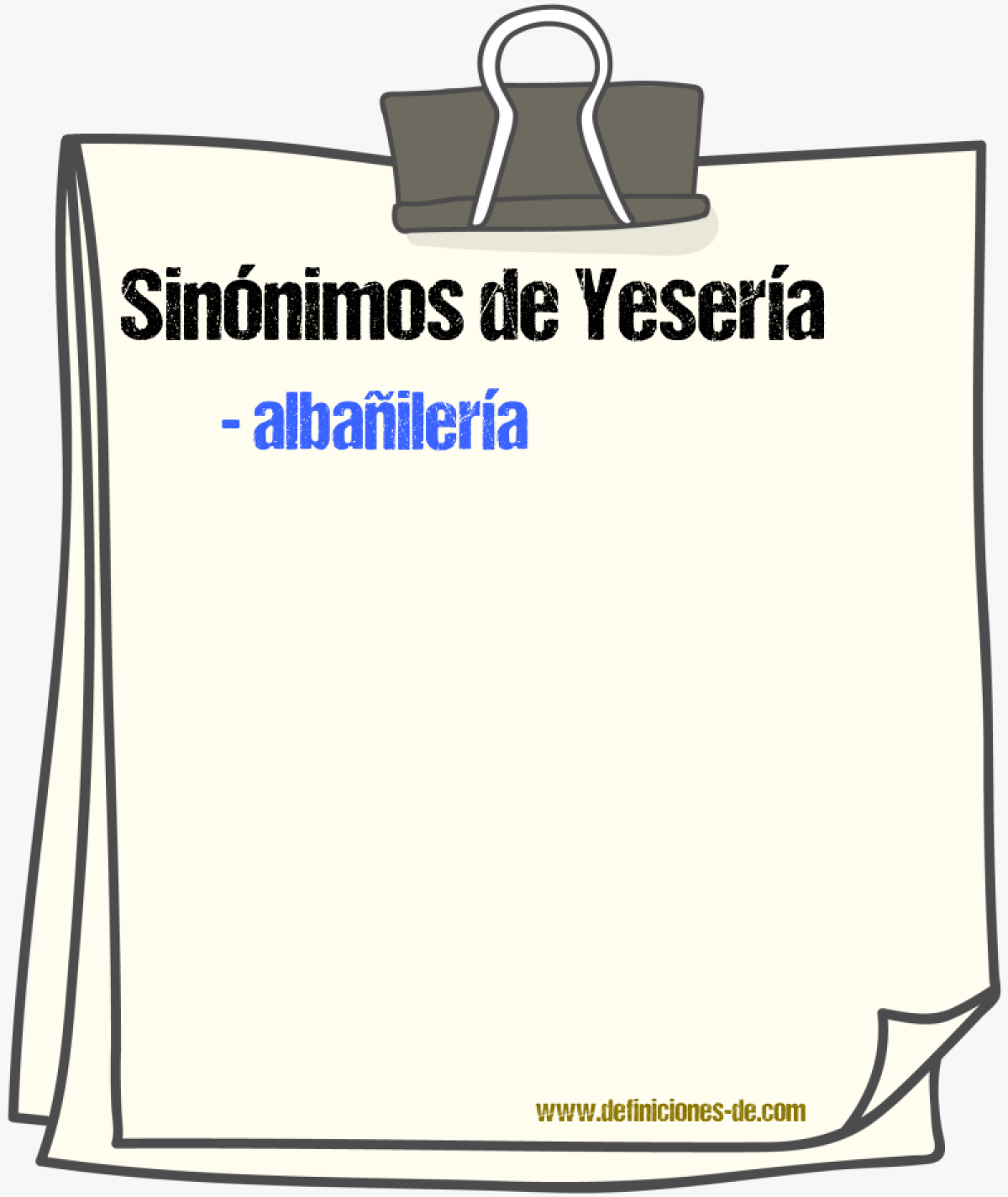 Sinnimos de yesera