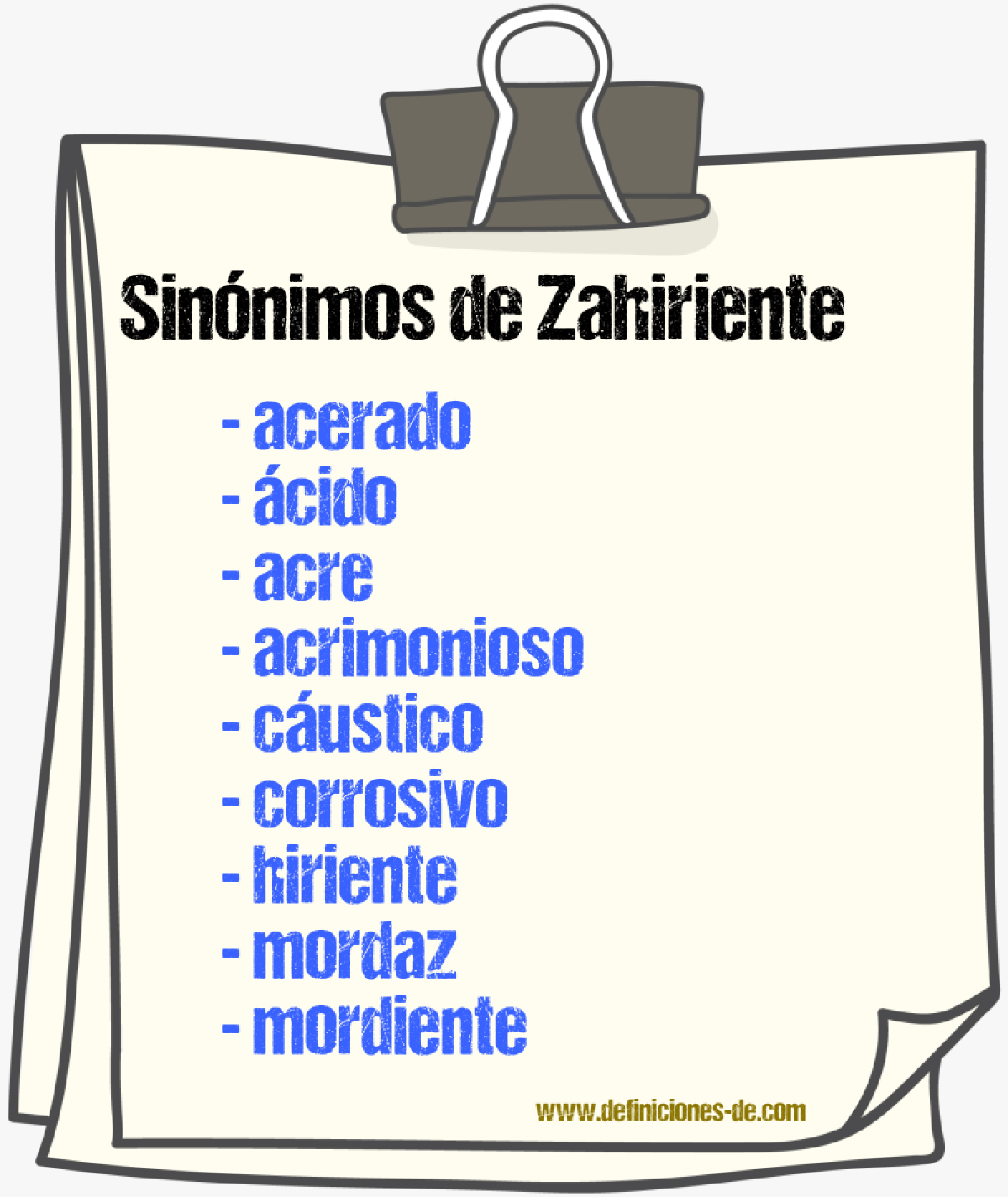 Sinnimos de zahiriente