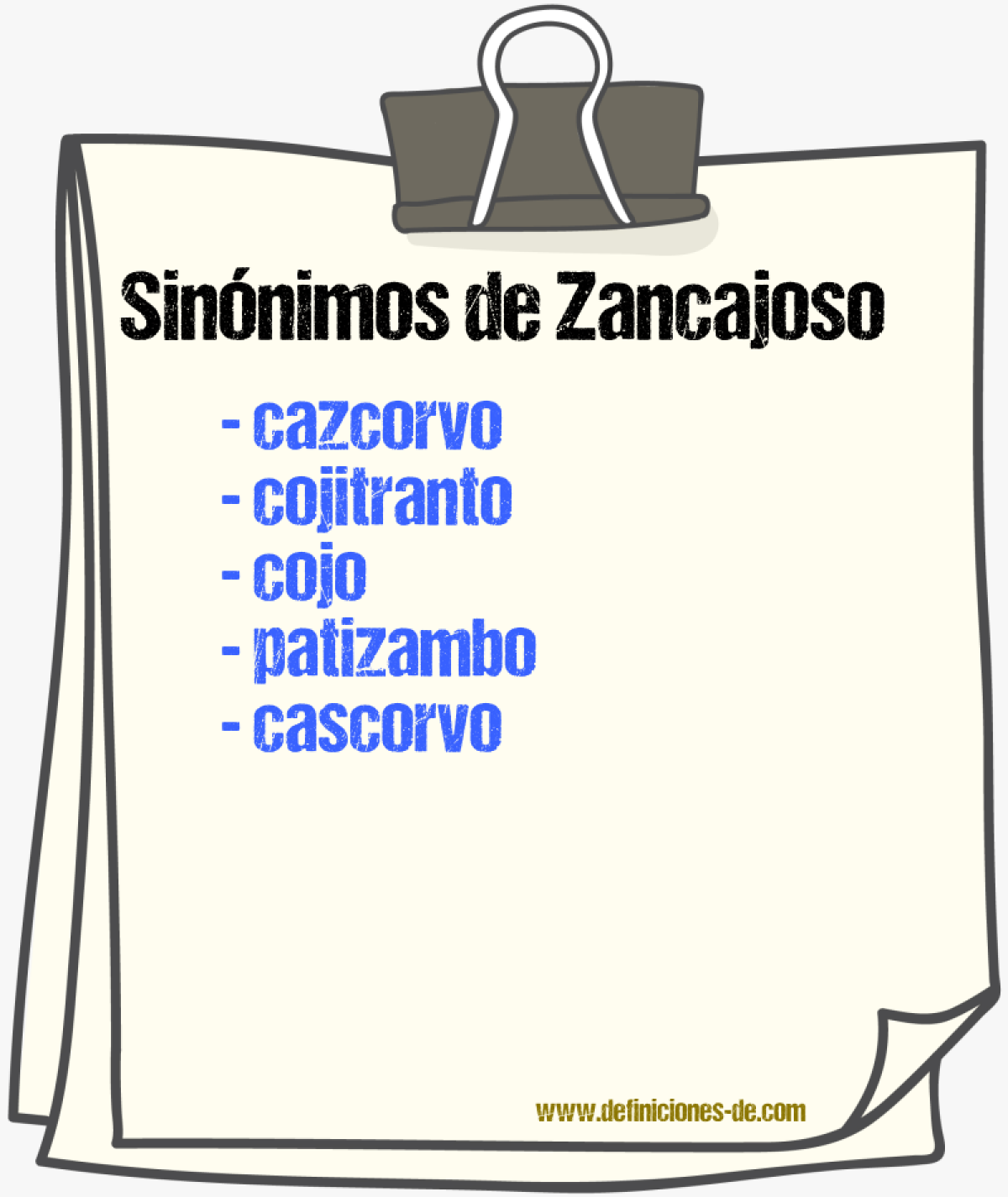 Sinnimos de zancajoso