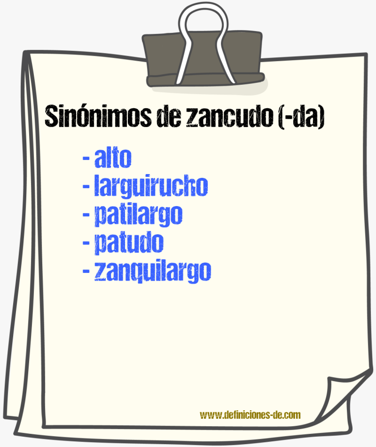 Sinnimos de zancudo