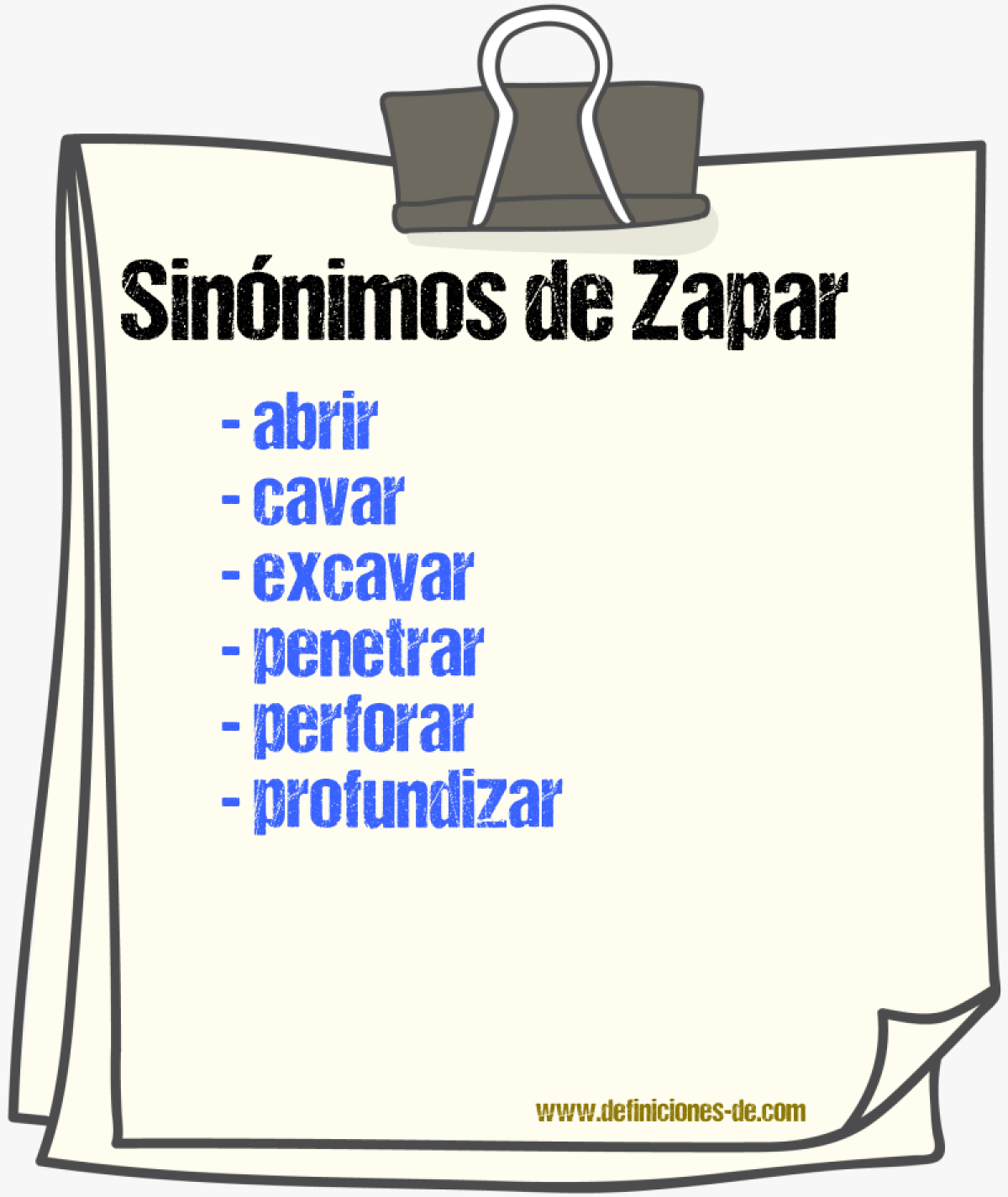 Sinnimos de zapar