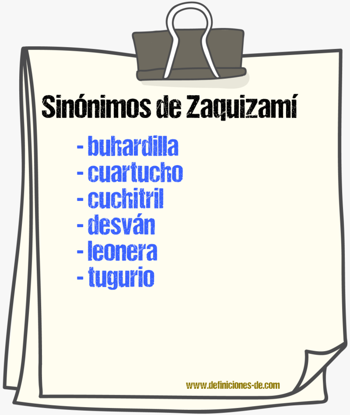 Sinnimos de zaquizam