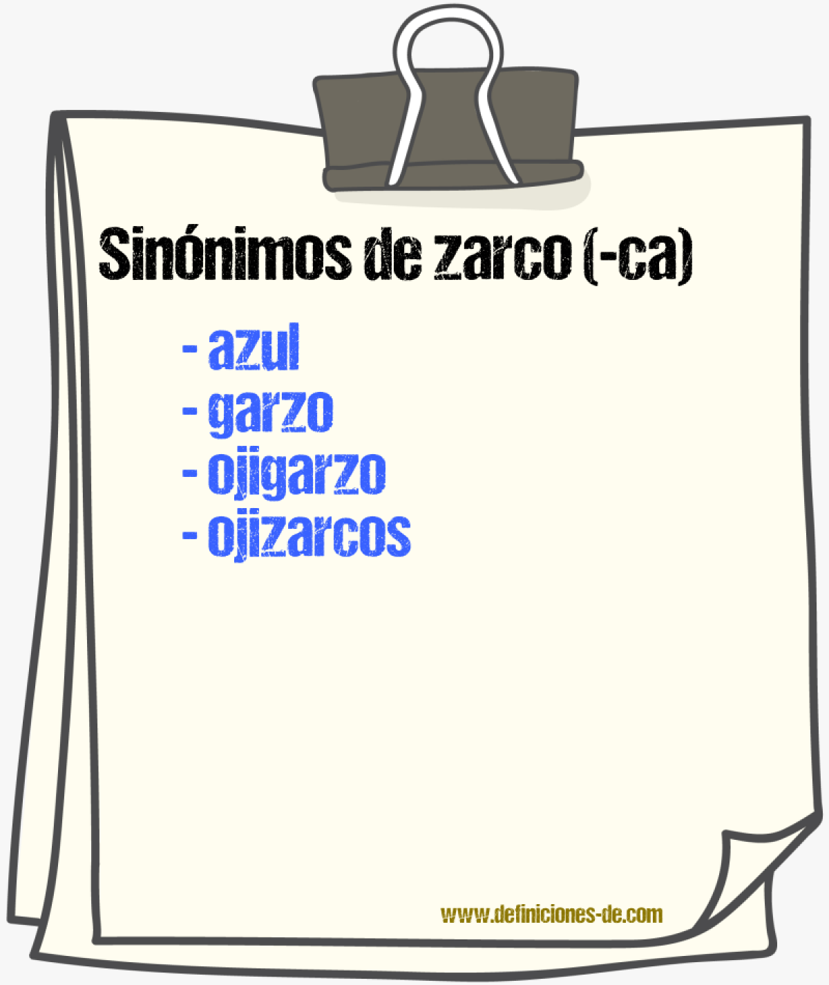 Sinnimos de zarco