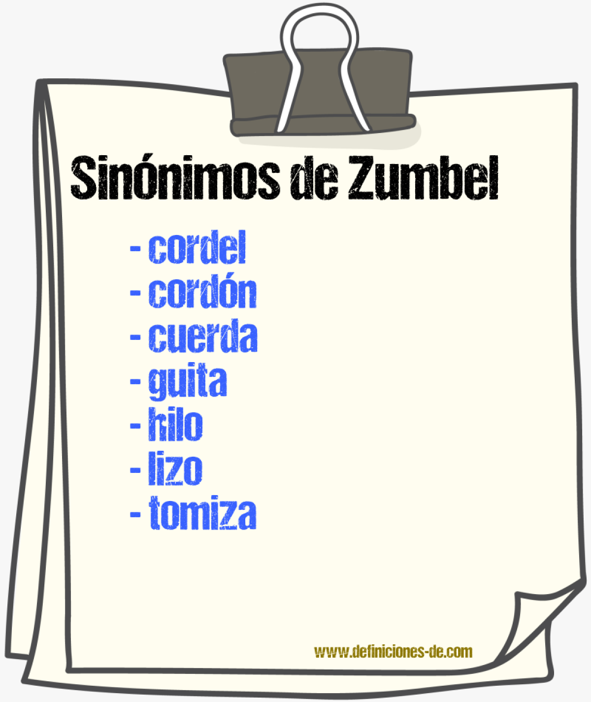 Sinnimos de zumbel