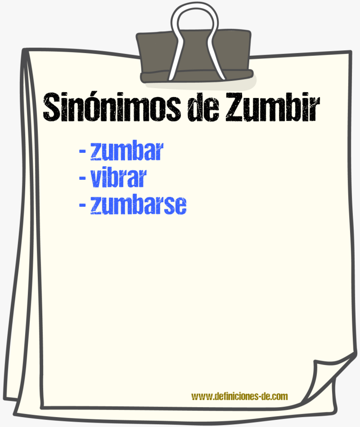 Sinónimos de zumbir
