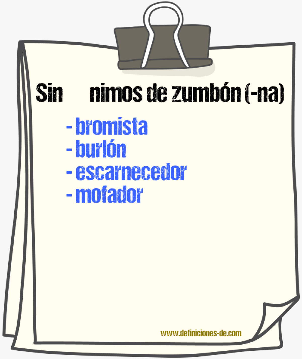 Sinnimos de zumbn