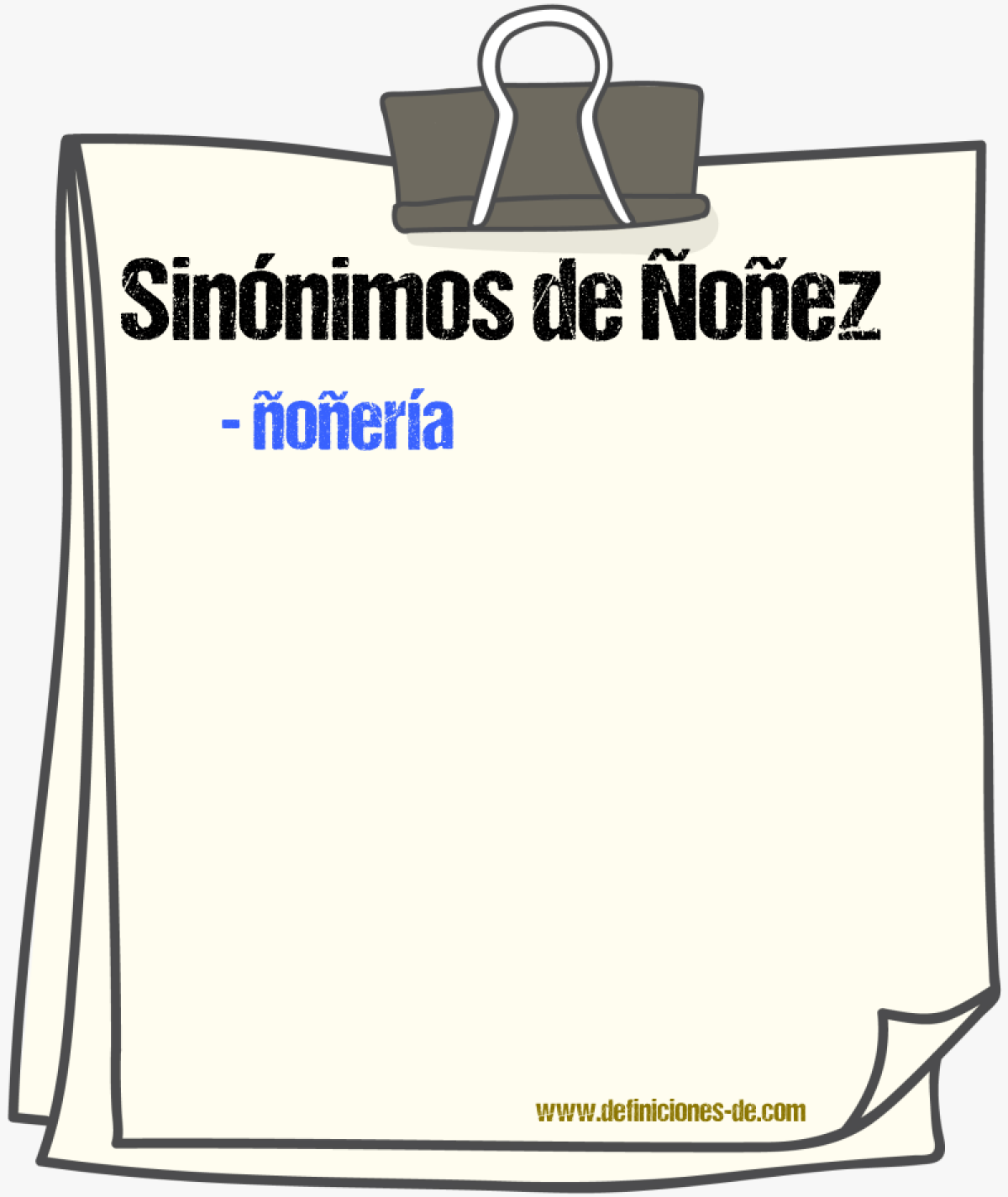 Sinónimos de ñoñez